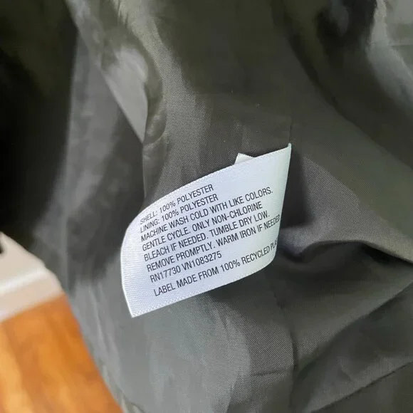 Merona Mens Water Resistant Olive Green Utility Jacket - Picture 5 of 10